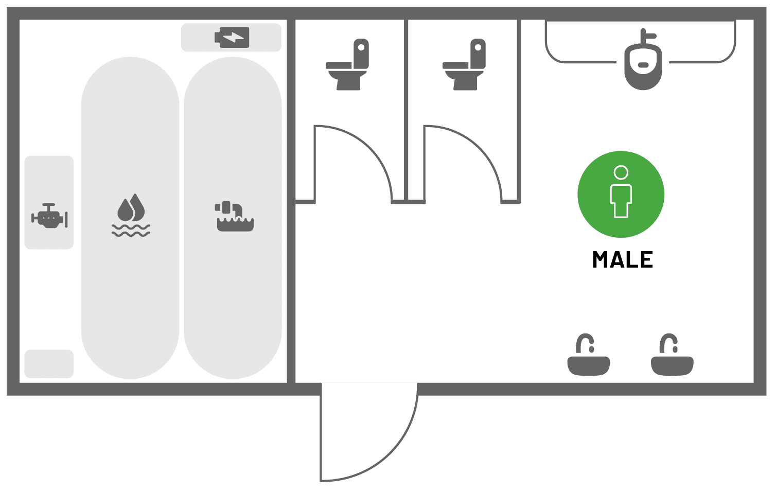 Enersite Ablution Male 6x3