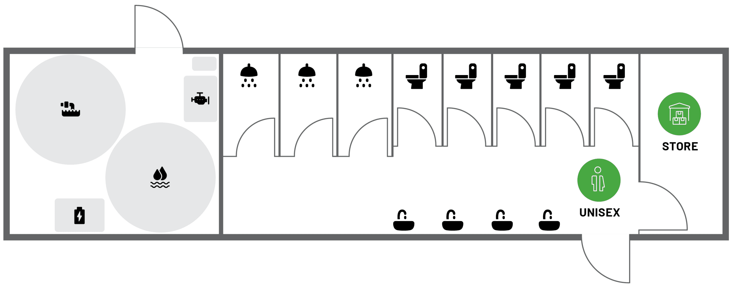 Enersite Ablution Unisex & Store 12x3